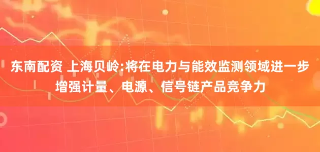 东南配资 上海贝岭:将在电力与能效监测领域进一步增强计量、电源、信号链产品竞争力